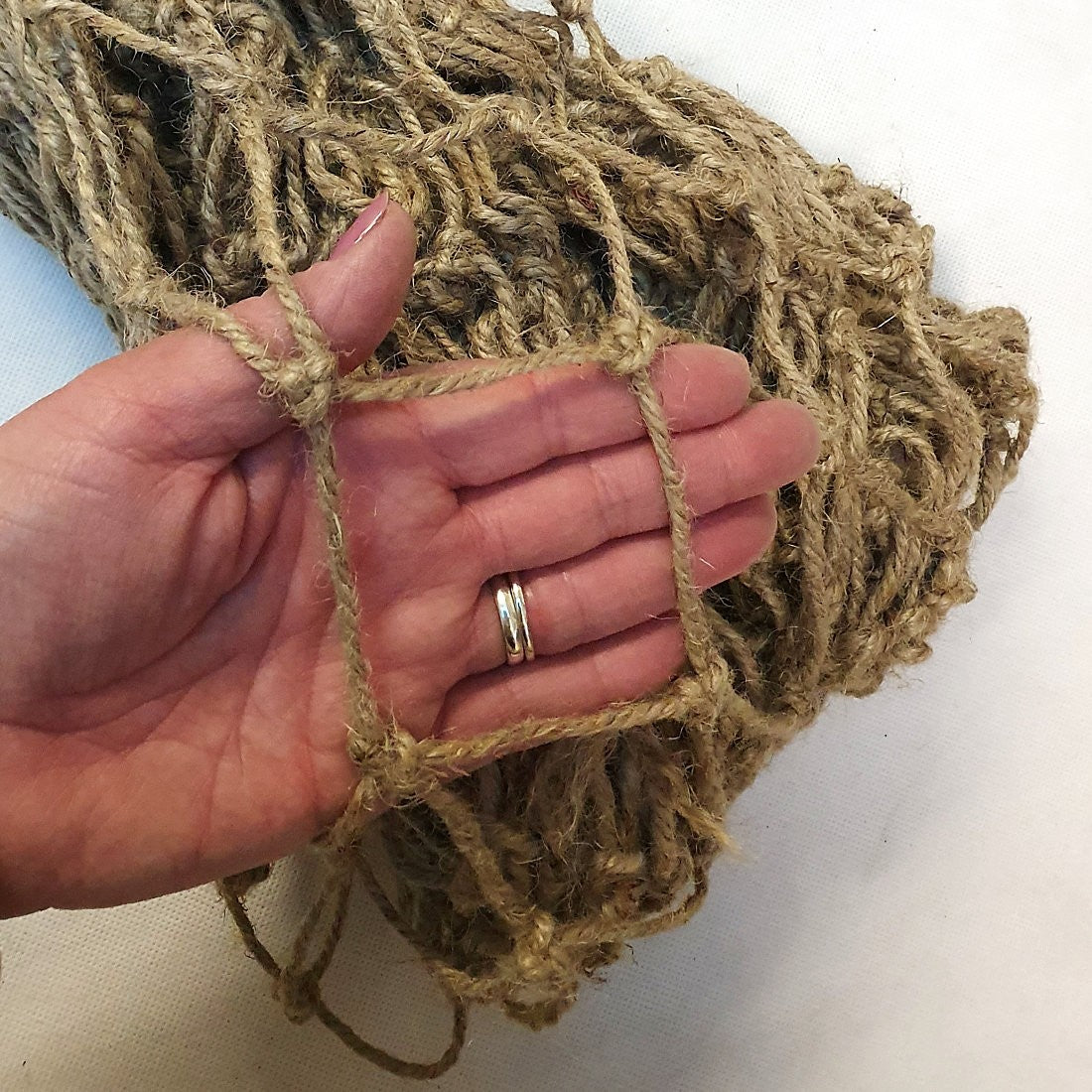 Natural Jute Heavy Duty Pea & Bean Netting 50mm Mesh