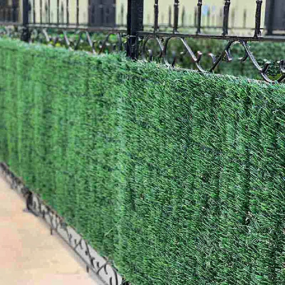 Hedged Opening Artificial Conifer Hedge Fence Privacy Screen 3m Long Roll – Premier ...