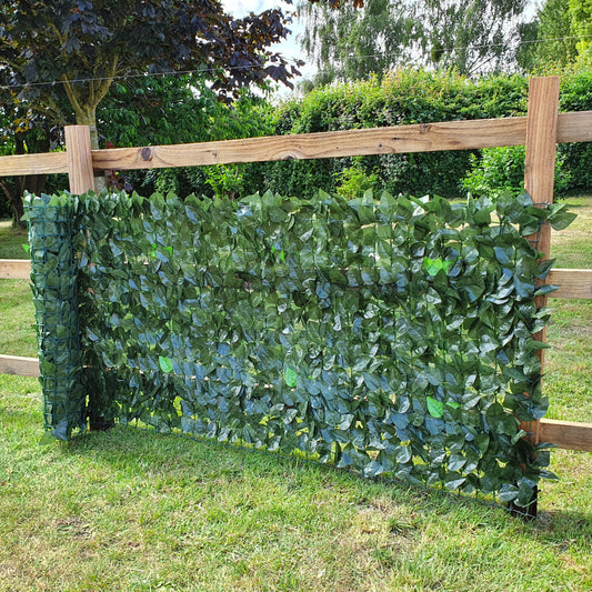 Two Colour Artificial Ivy Hedge Screening Garden Fence