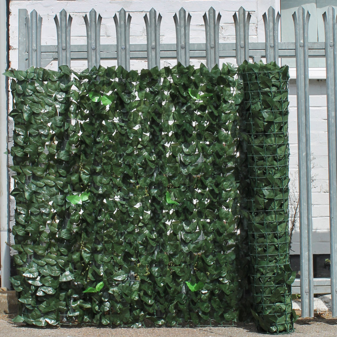 Two Colour Artificial Ivy Hedge Screening Garden Fence