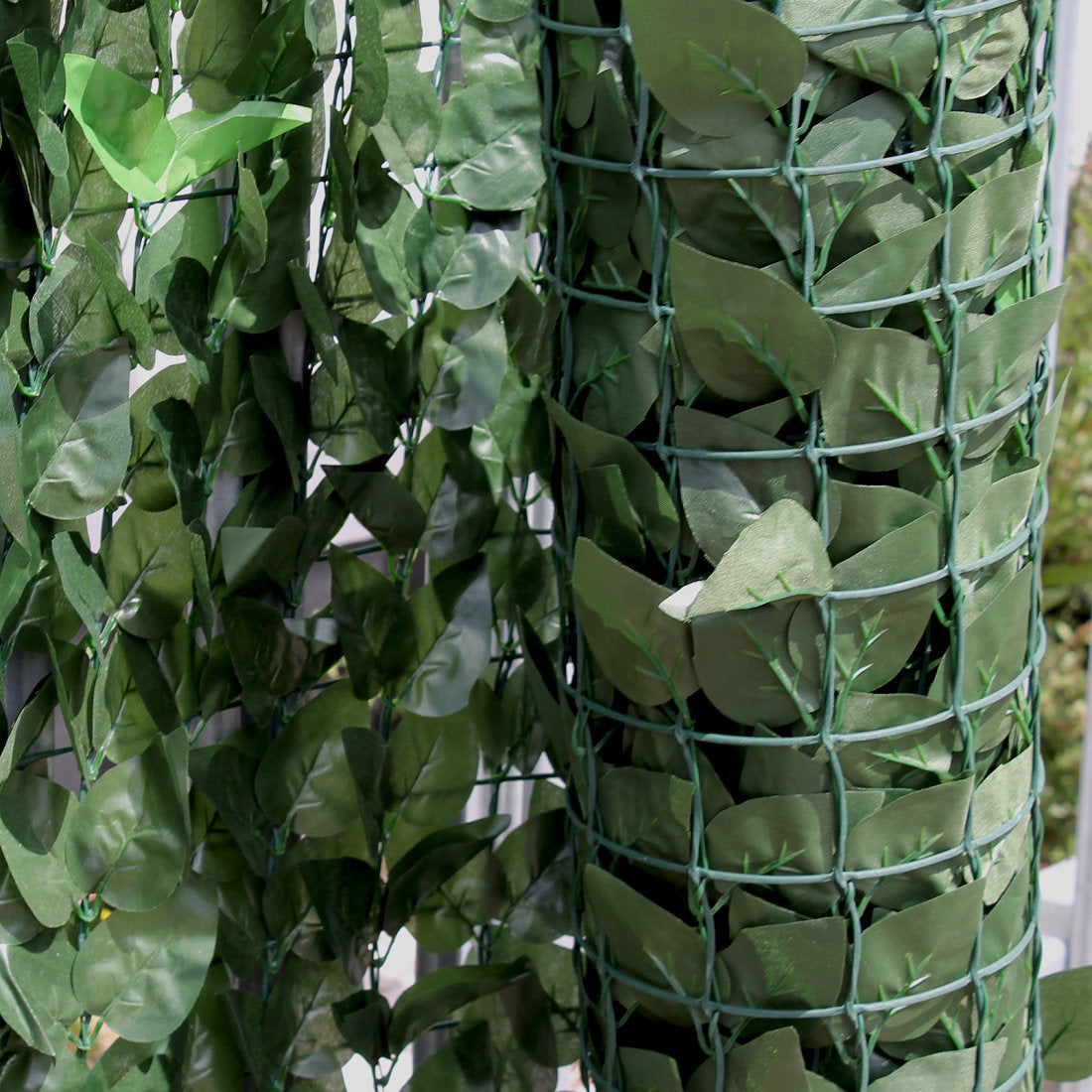 Two Colour Artificial Ivy Hedge Screening
