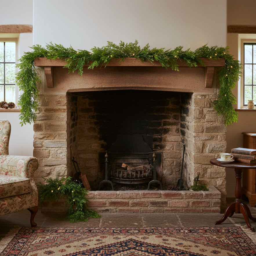 Artificial Fir & Fern 140cm Garland 
