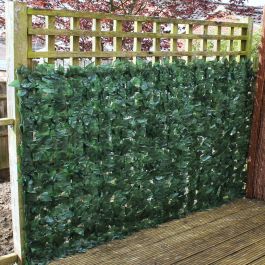 4 x Artificial Laurel Leaf Hedge Fence Privacy Screen Garden Panels 500 x 500mm 